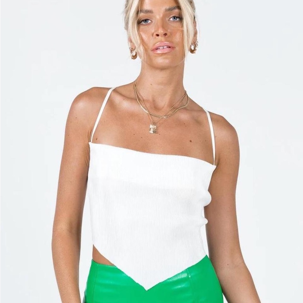 PRINCESS POLLY NWT Julia Plisse Top White (size 4)
